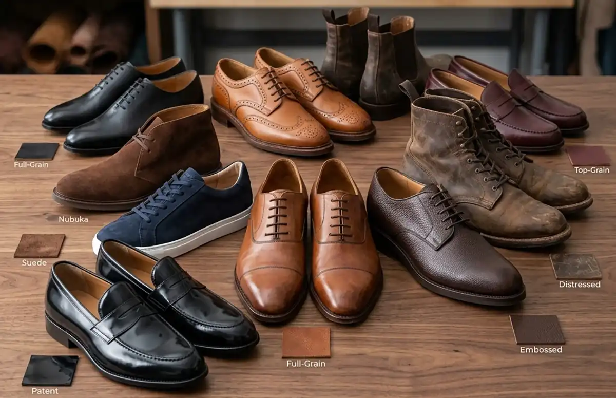 انواع چرم در کفش های مردانه