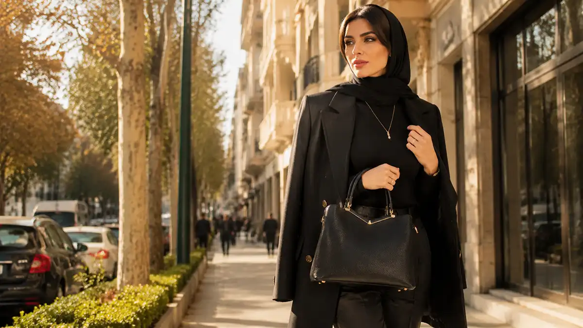 خرید کیف چرم مشکی از فروشگاه باتکاپ
