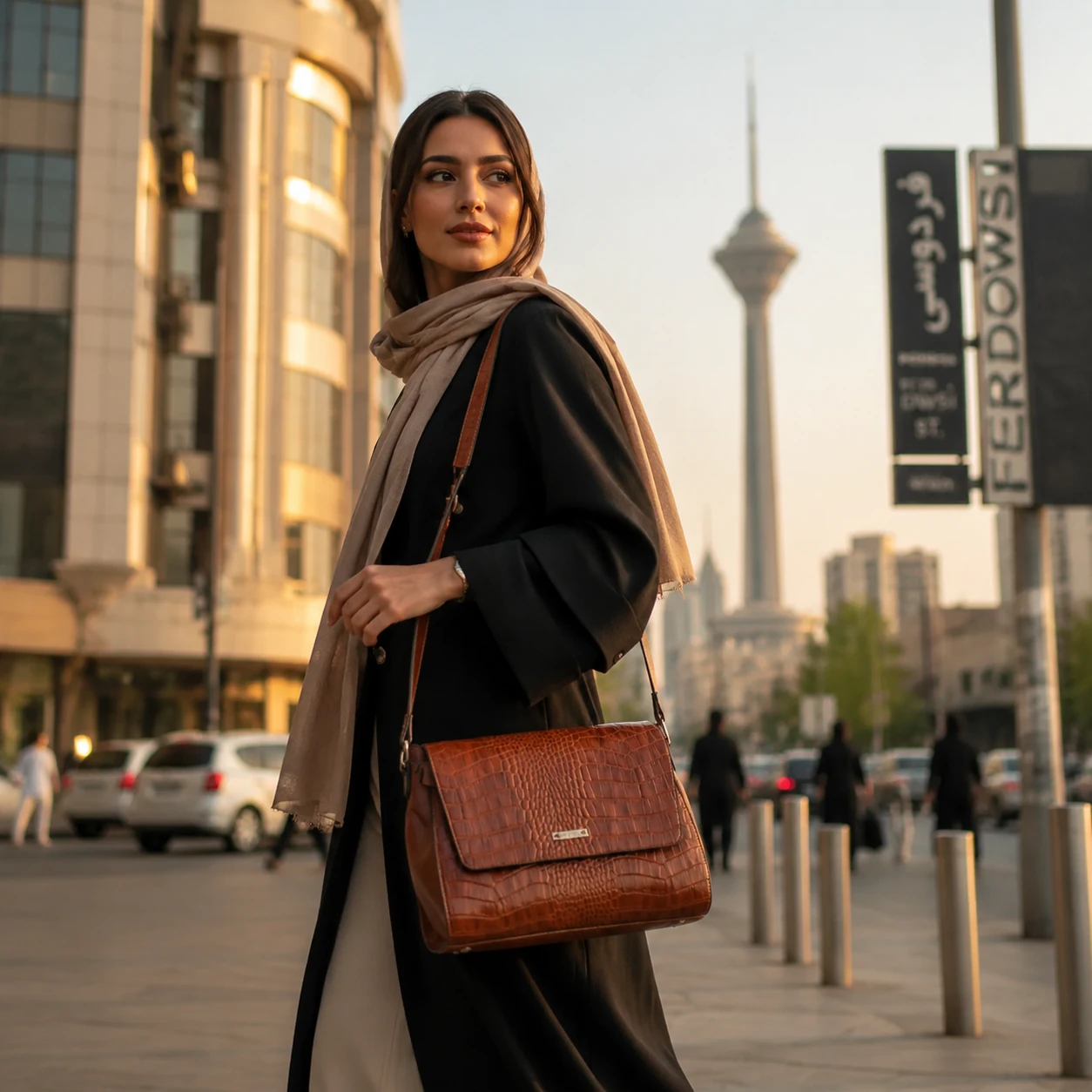 کیف دوشی چرم زنانه