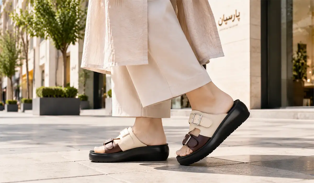 صندل طبی چرم زنانه