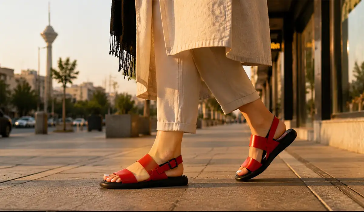 صندل چرم زنانه