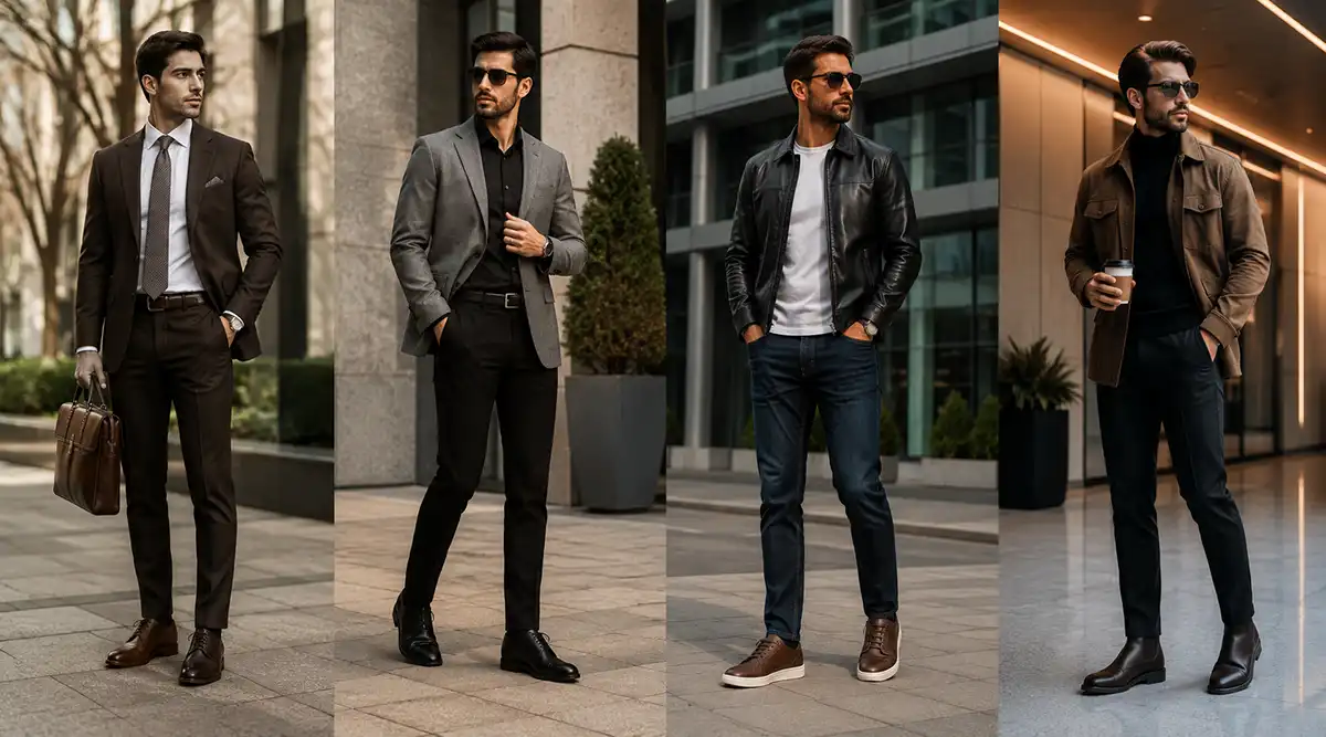 تنوع کفش چرم مردانه در فروشگاه باتکاپ