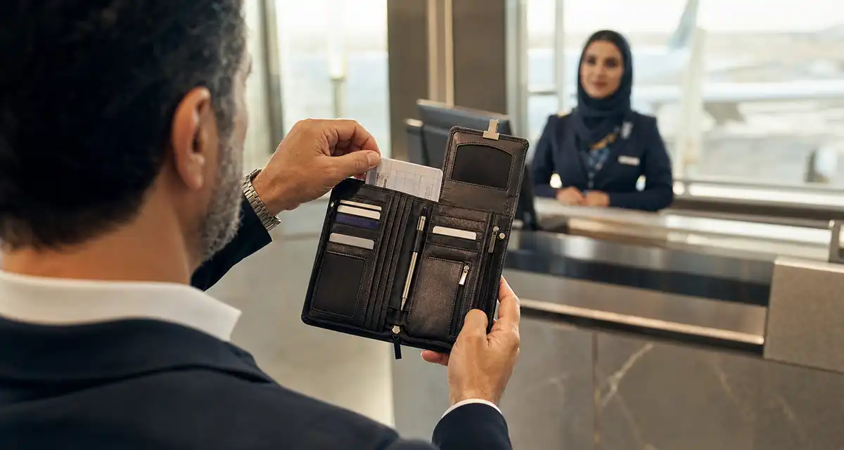 کیف مدارک سفر چرم طبیعی