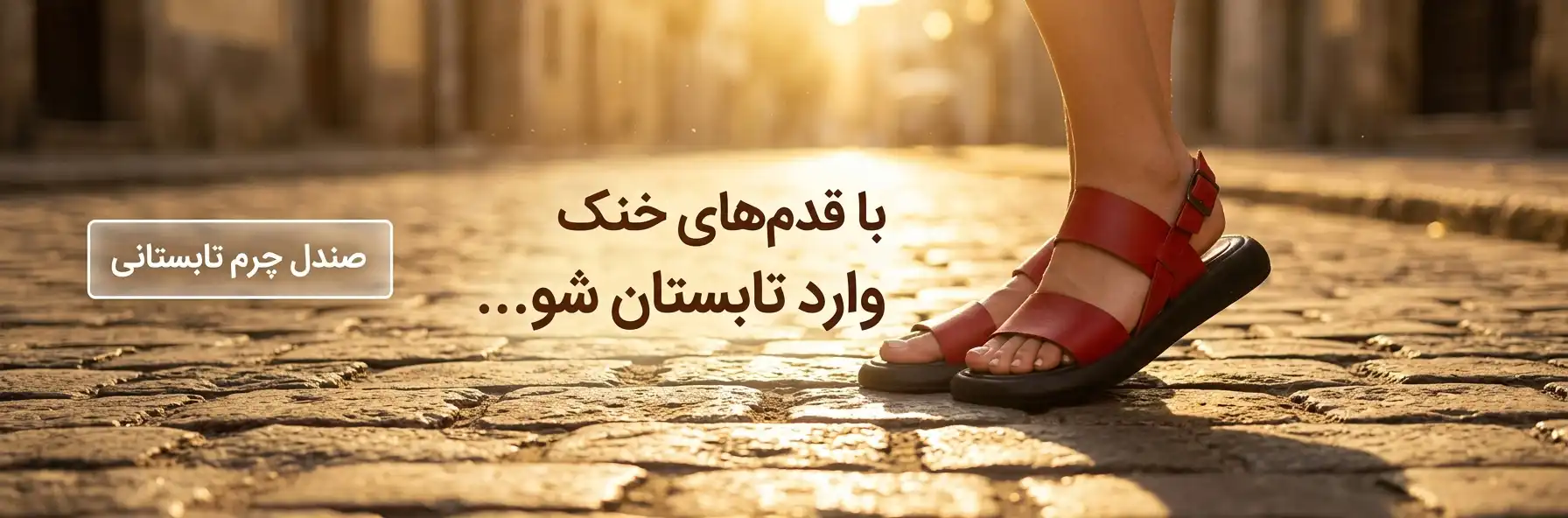 صندل چرم تابستانی زنانه
