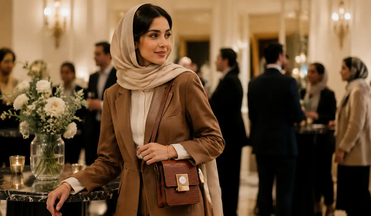 کیف زنانه چرم ترکیبی