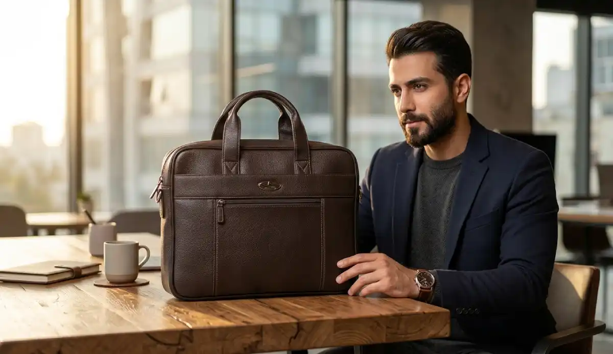 کیف اداری مردانه چرم مصنوعی مدل p268