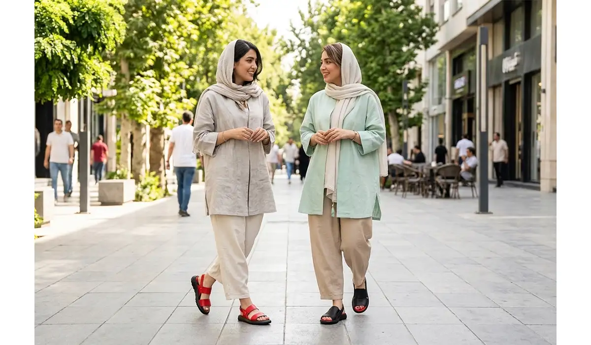 صندل چرم زنانه