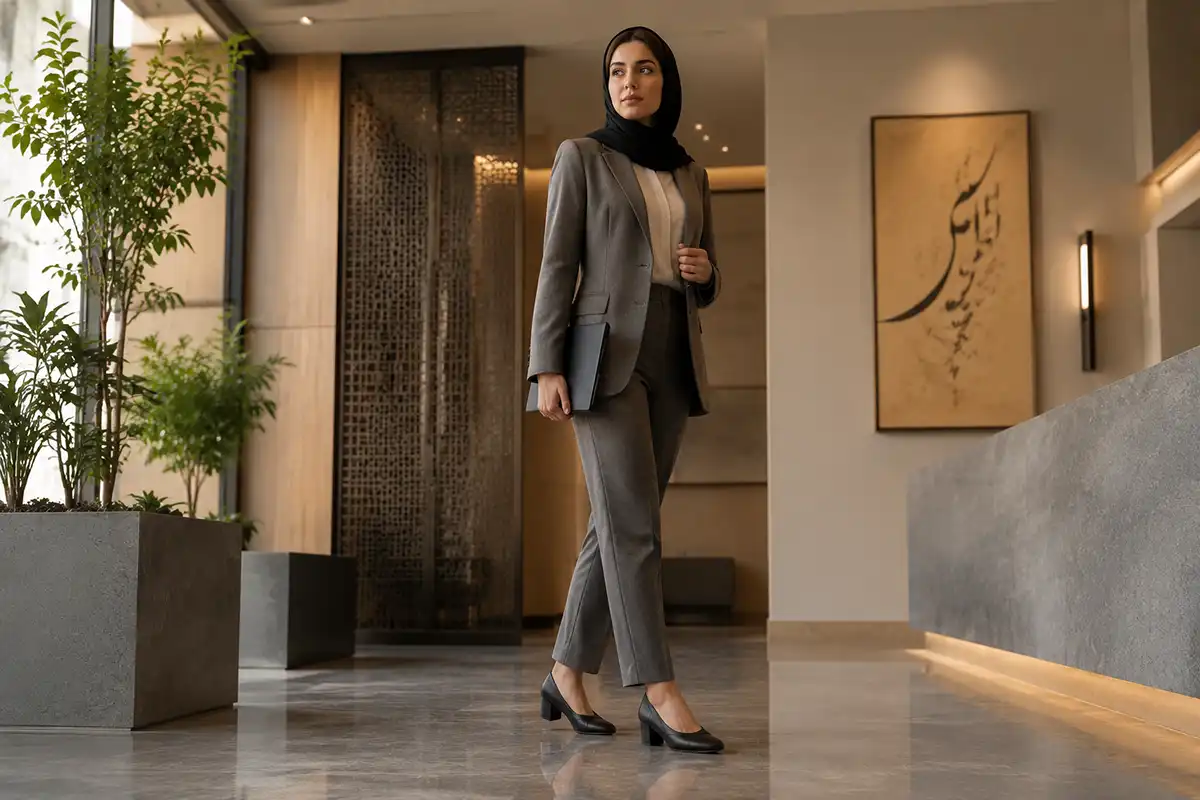 کفش چرم طبیعی زنانه