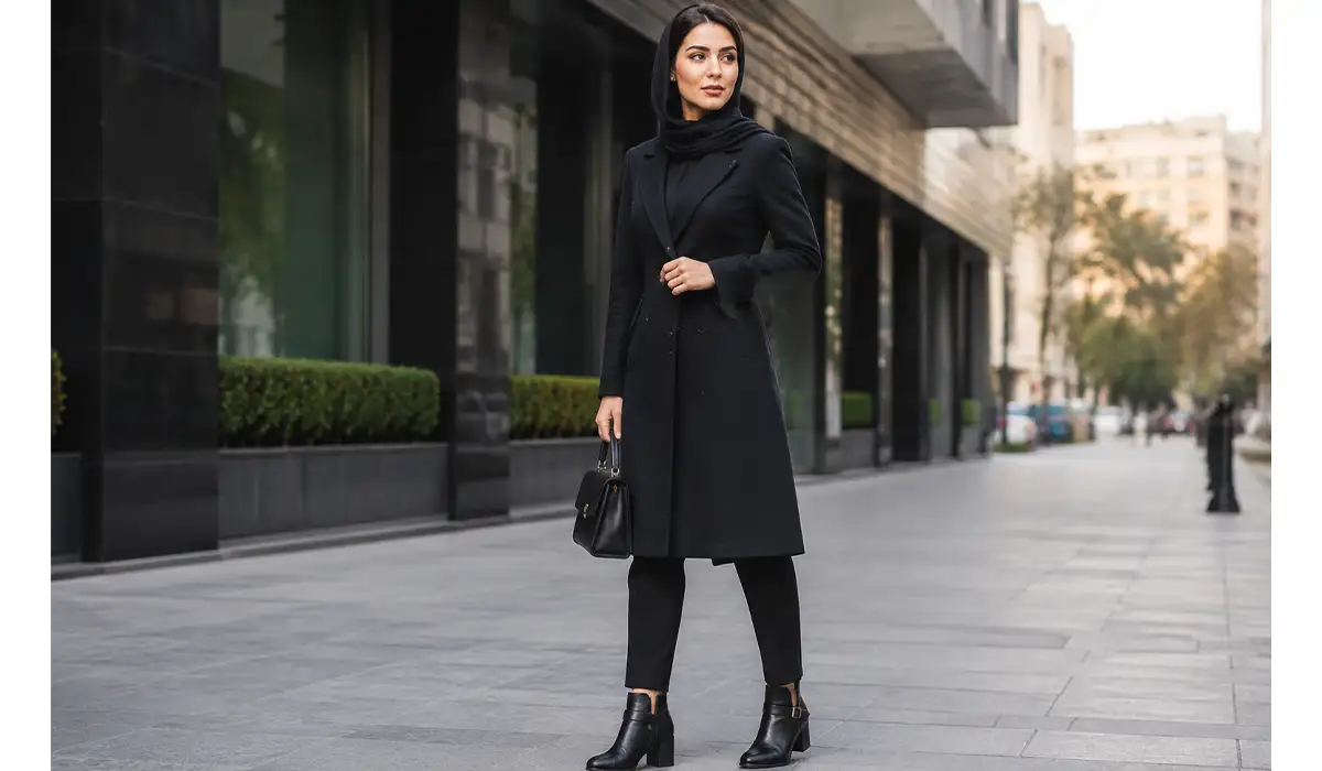نیم بوت زنانه پاشنه‌دار چرم