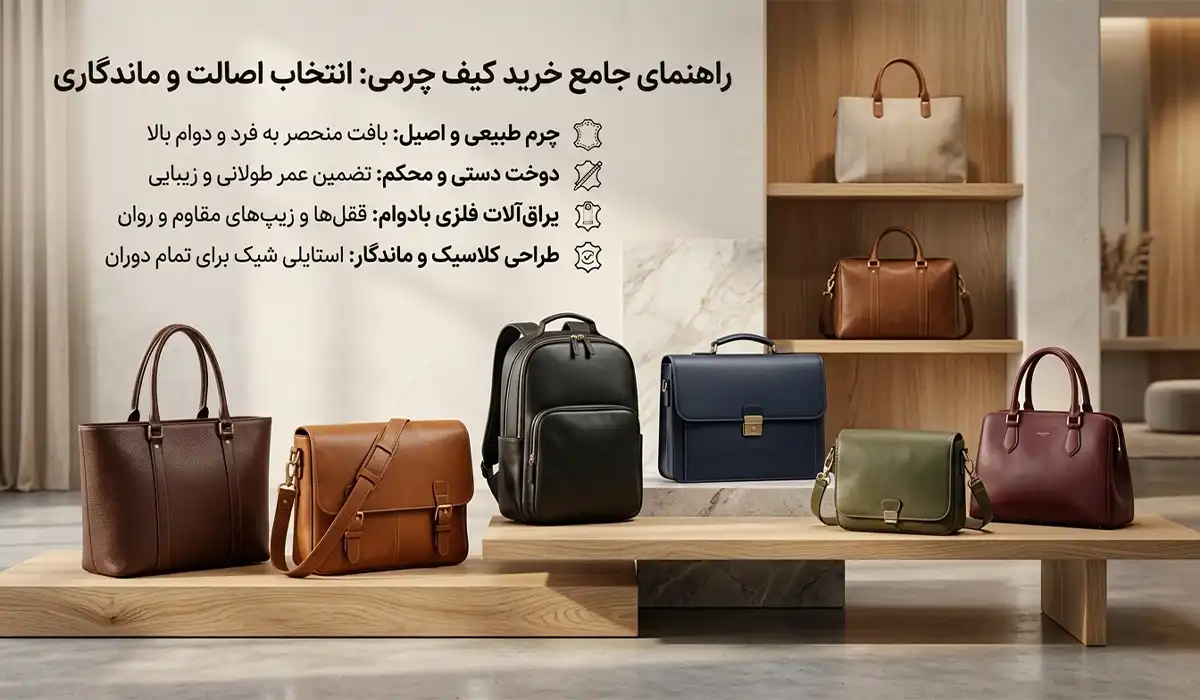 راهنمای خرید کیف چرم برای استفاده بلندمدت، معیارهای مهم در انتخاب کیف چرم