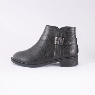 نیم بوت چرم مصنوعی زنانه مدل نیم ساق پوست ماری