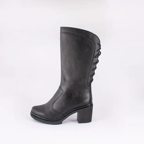 بوت بلند چرم مصنوعی زنانه مدل پشت بندی