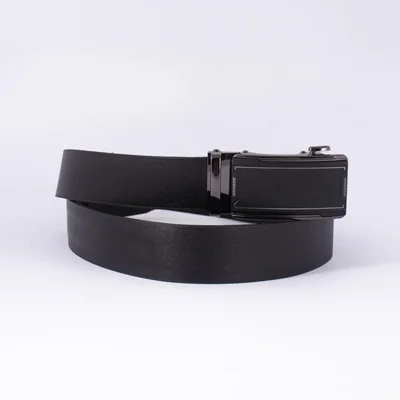 کمربند چرم طبیعی پلاک دار مدل ریلی