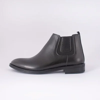 نیم بوت چرم طبیعی مردانه مدل زیپی