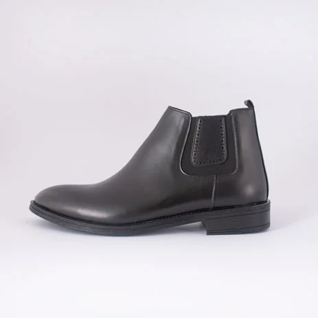 نیم بوت چرم طبیعی مردانه مدل زیپی