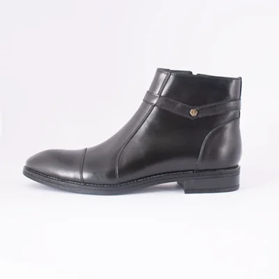 نیم بوت چرم طبیعی مردانه مدل مجلسی رکابدار